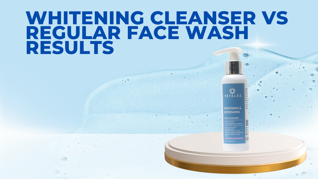 Whitening cleanser vs regular face wash results