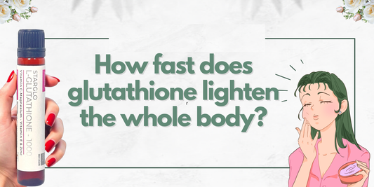 How fast does glutathione lighten the whole body?