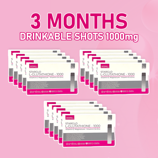 15 PACKS STARGLO SHOTS GLUTATHIONE 1000Mg - 3 MONTH DOSE