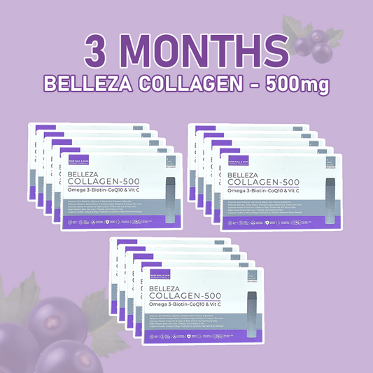 15 PACKS BELLEZA SHOTS COLLAGEN + BIOTIN - 3 MONTH DOSE