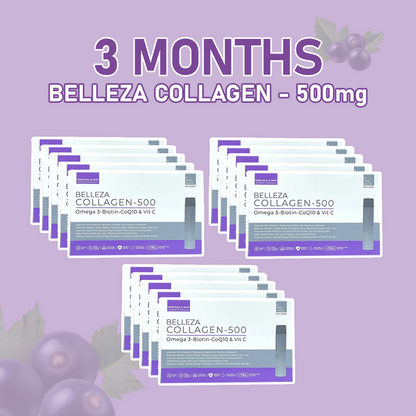 15 PACKS BELLEZA SHOTS COLLAGEN + BIOTIN - 3 MONTH DOSE