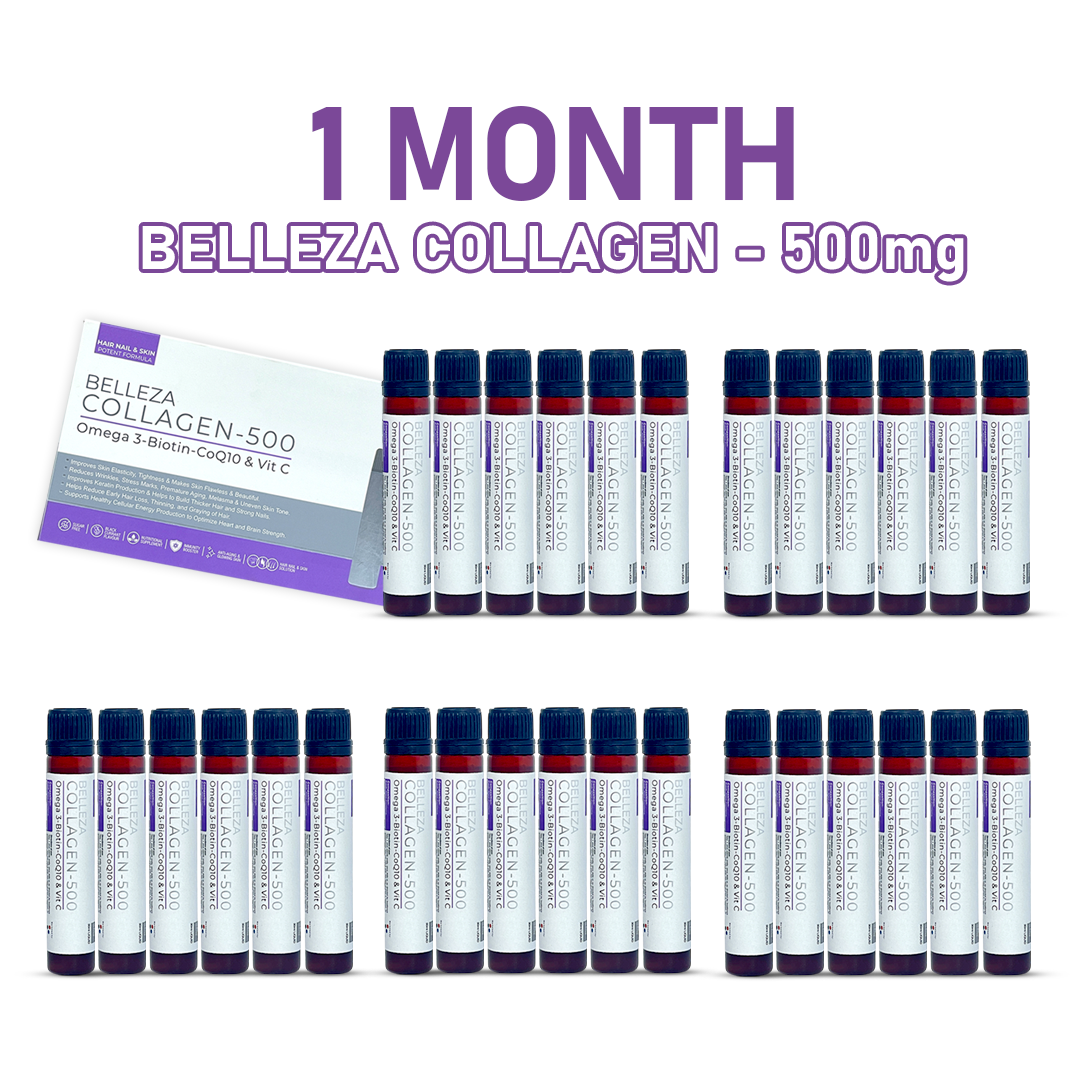5 PACKS BELLEZA SHOTS COLLAGEN + BIOTIN - 1 MONTH DOSE