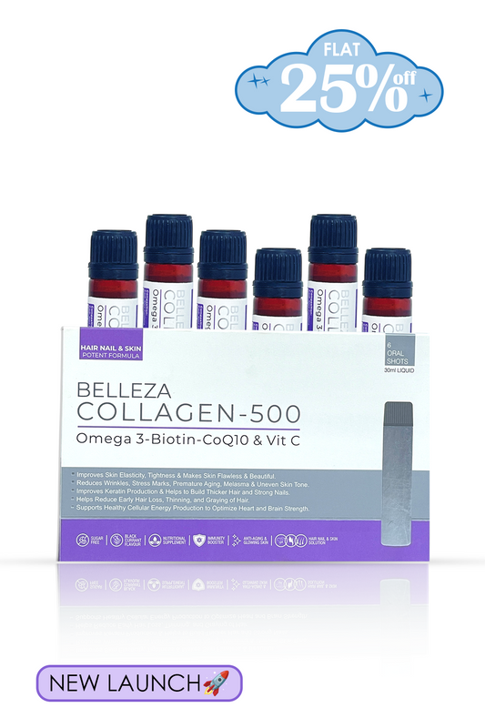 BELLEZA SHOTS COLLAGEN + BIOTIN PACK OF 6 SHOTS - 30ML