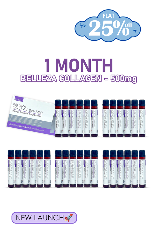 5 PACKS BELLEZA SHOTS COLLAGEN + BIOTIN - 1 MONTH DOSE
