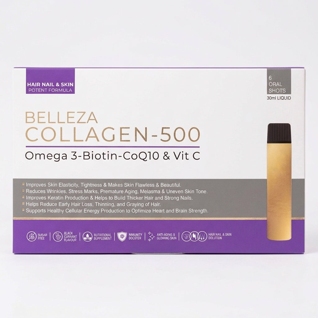 5 PACKS BELLEZA SHOTS COLLAGEN + BIOTIN - 1 MONTH DOSE