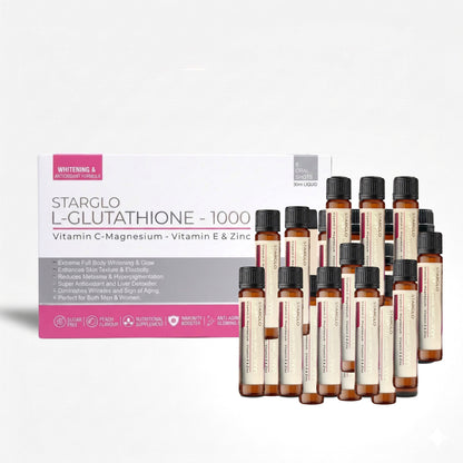 5 PACKS STARGLO SHOTS GLUTATHIONE 1000Mg - 1 MONTH DOSE