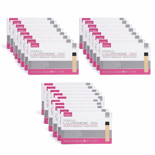15 PACKS STARGLO SHOTS GLUTATHIONE 1000Mg - 3 MONTH DOSE