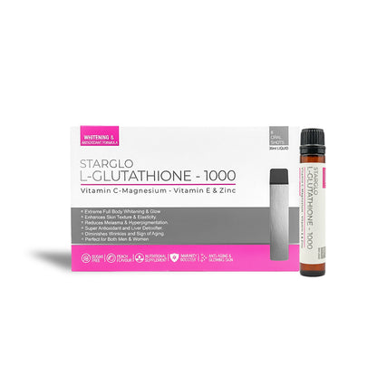 STARGLO SHOTS GLUTATHIONE 1000Mg - PACK OF 6 SHOTS - 30ML